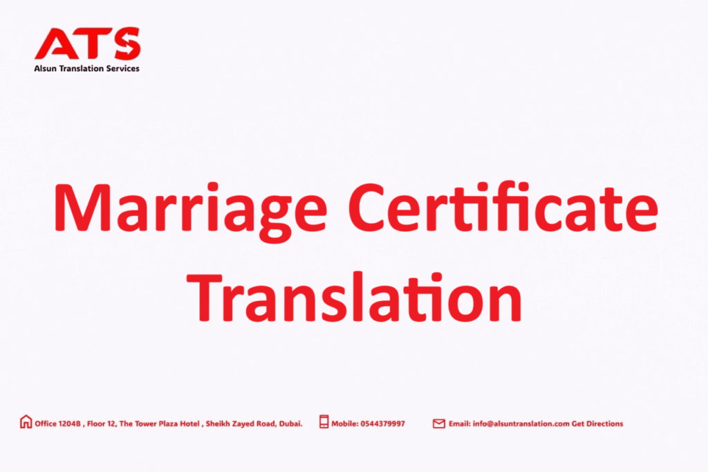 marriage certificate translation dubai 