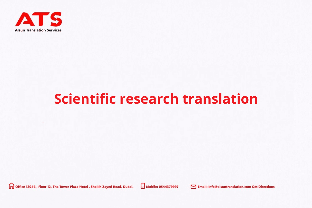 Scientific Research translation Services