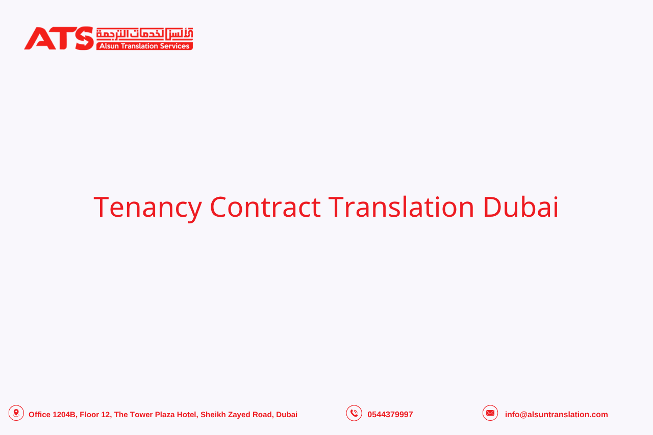 Tenancy Contract Translation Tenancy Contract Translation